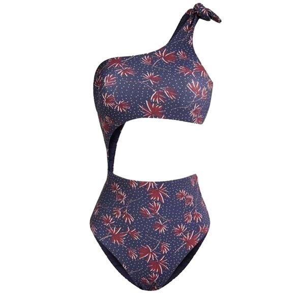 New Anthropologie Eberjey Ibiza One-Piece Swimsuit $198 LARGE - Picture 6 of 6